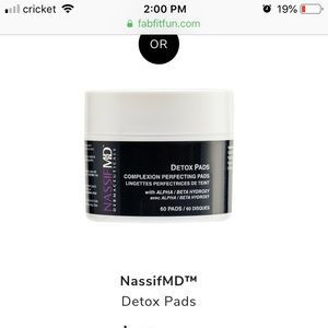 Dr Nassif detox pads from fall FabFitFun box